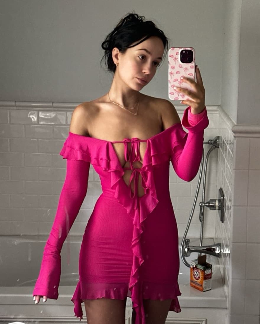 Vibrant Ruffle Off-Shoulder Dress - Image 2