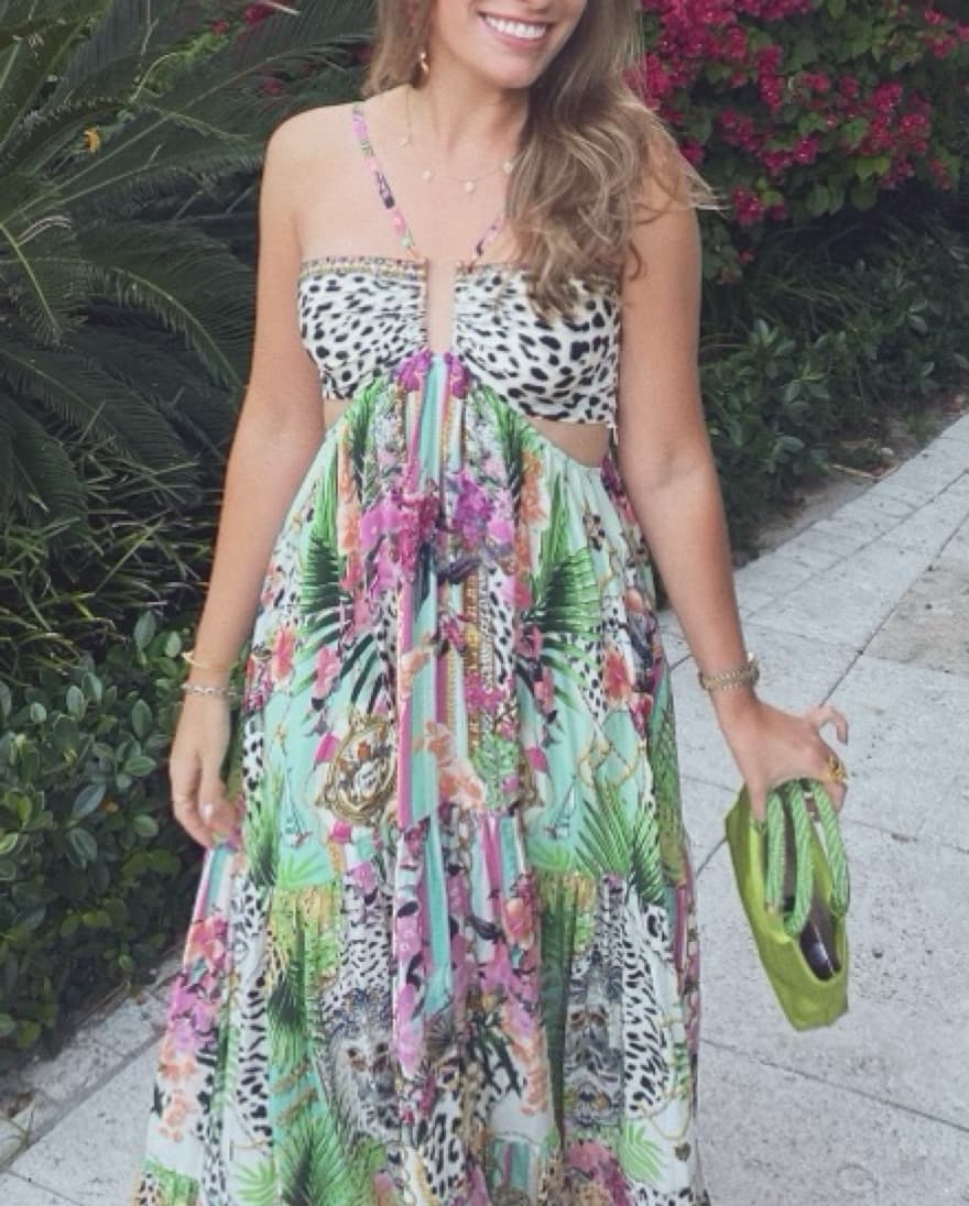 Camilla Leopard / Beaded Maxi Dress - Image 2