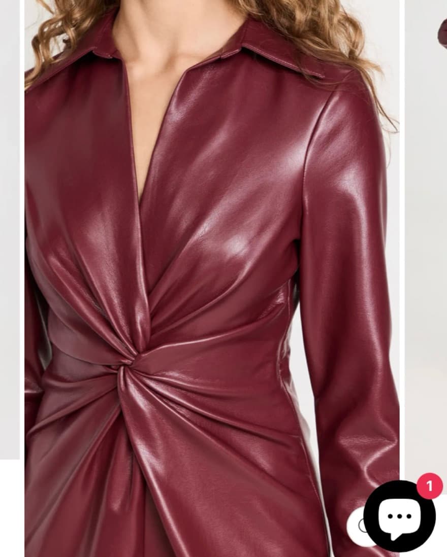 Cinq A Sept Faux Learher Mini Dress - Image 2