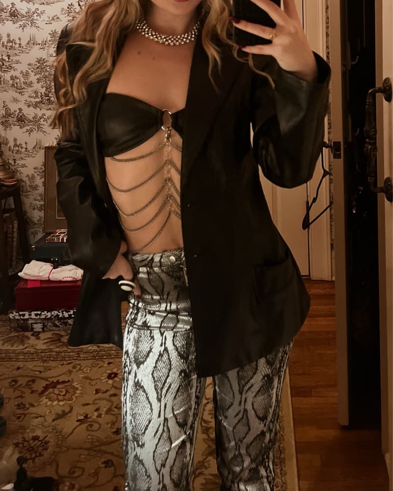 I Am Gia Leather Bra Top - Image 1