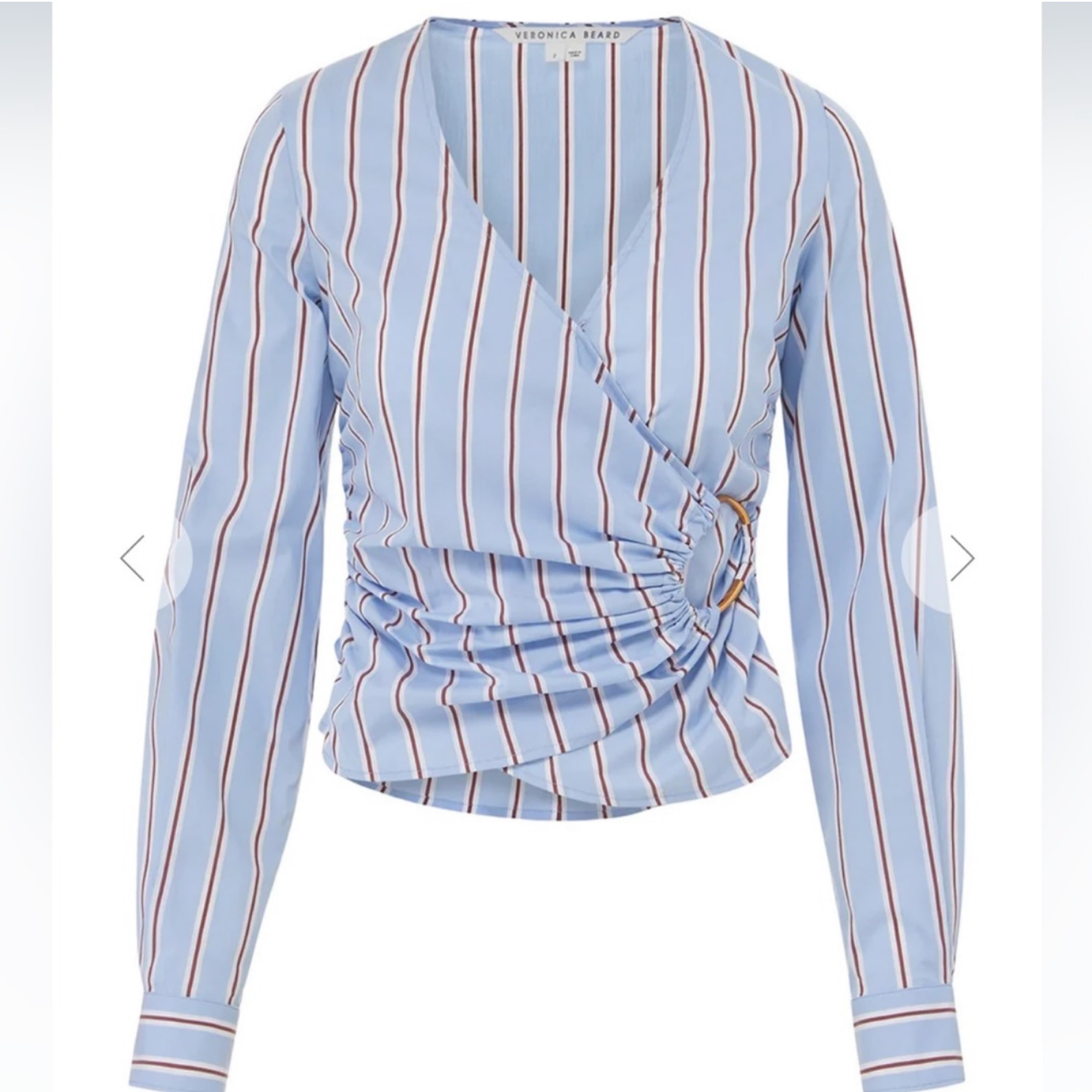 Veronica Beard Ozzie Striped Top - Image 2