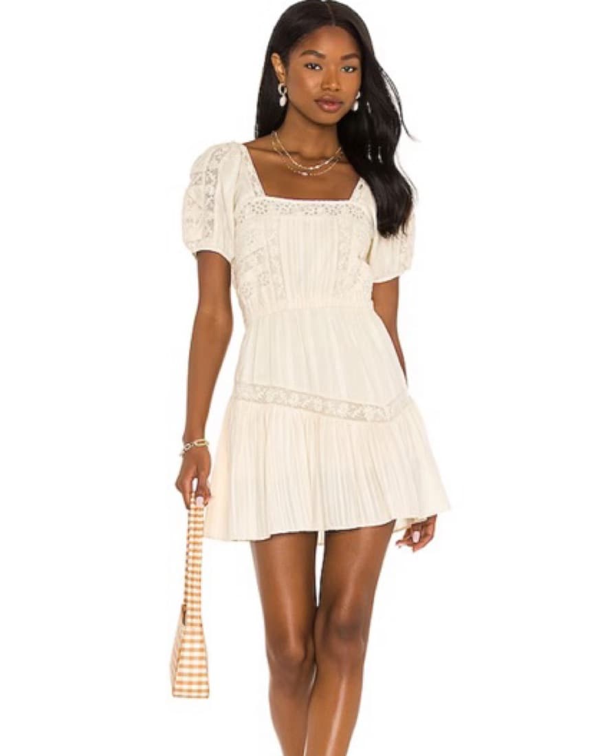 LoveShackFancy Stern Dress In Ivory - Image 1