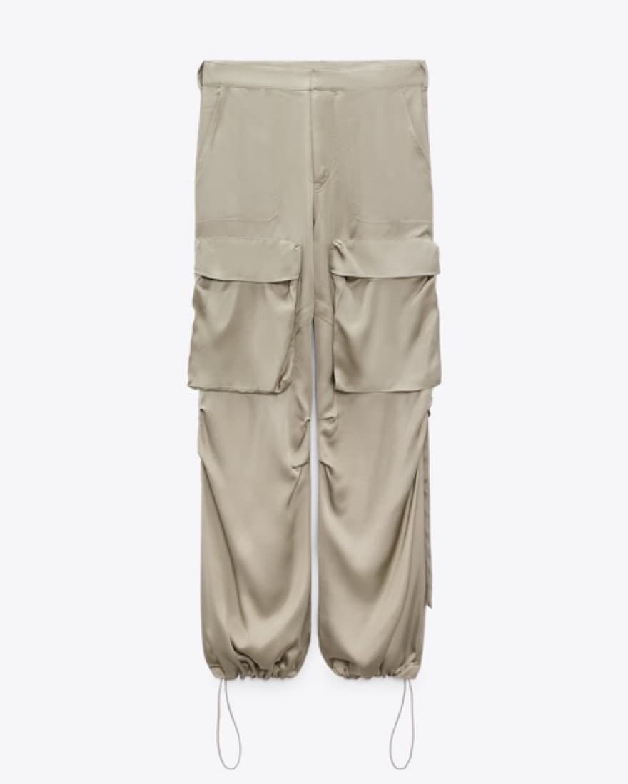 Zara Satin Cargo Pant - Image 2