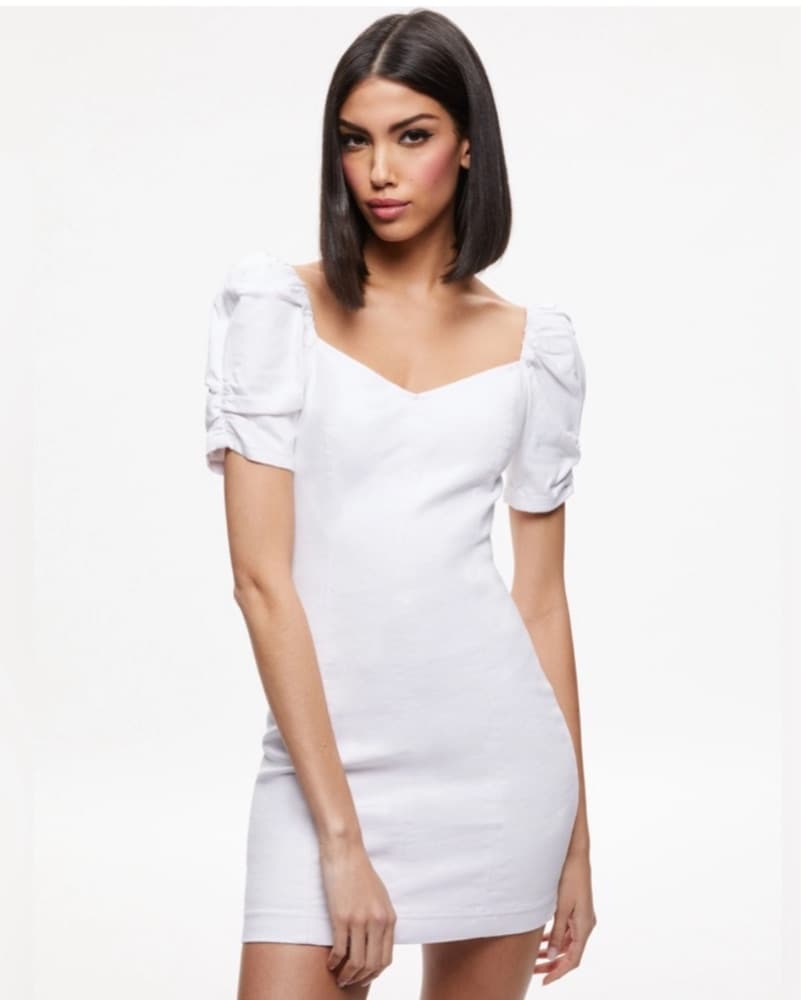 Alice + Olivia White Mini Dress - Image 1