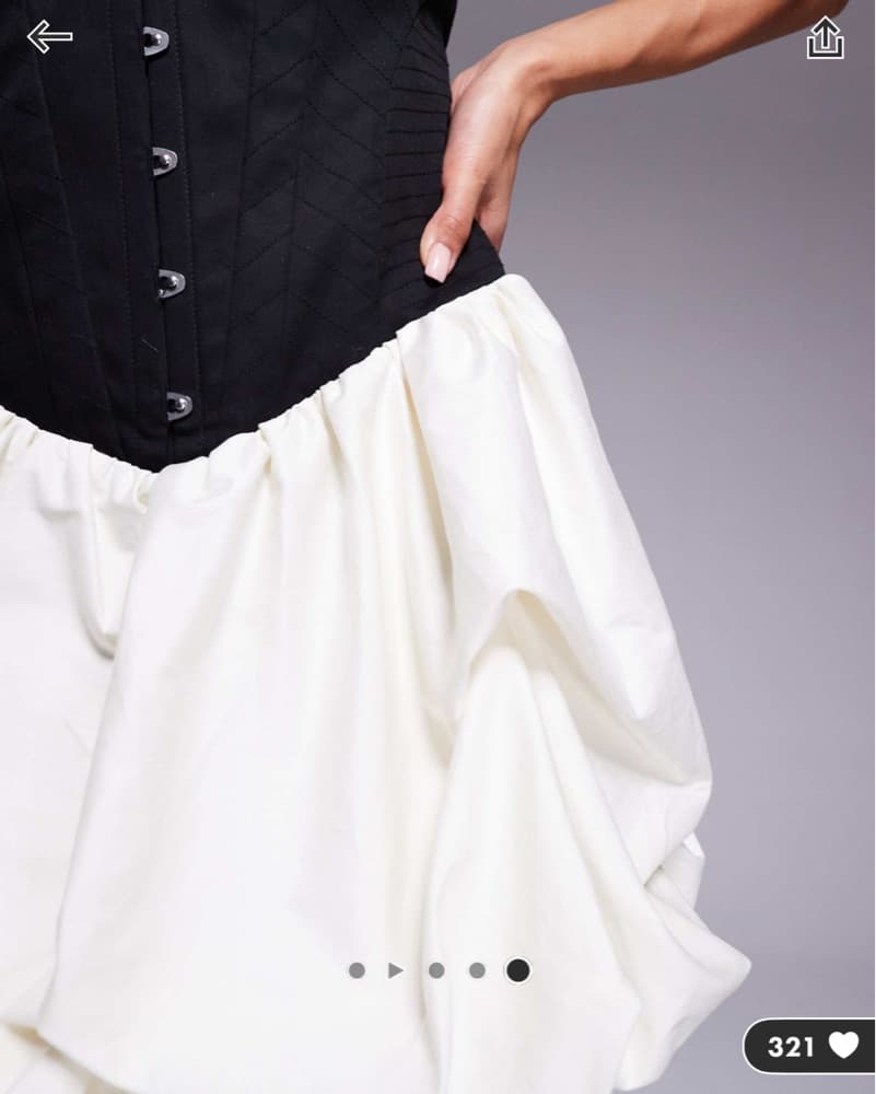 Elegant Two-Tone Party Dress - Image 3