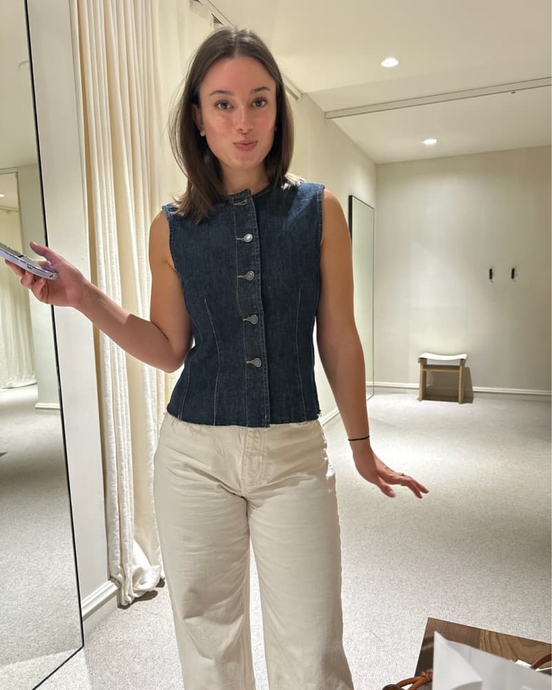 Zara Denim Vest - Image 4