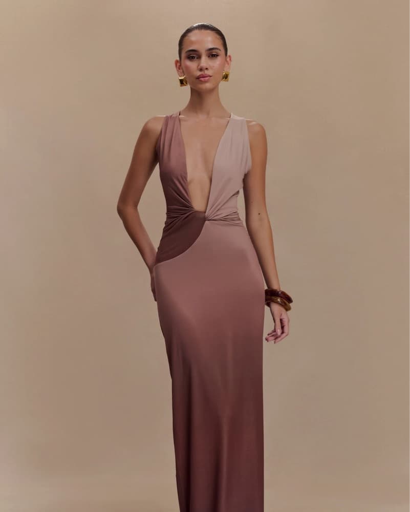 Mocha Maxi Dress - Image 3