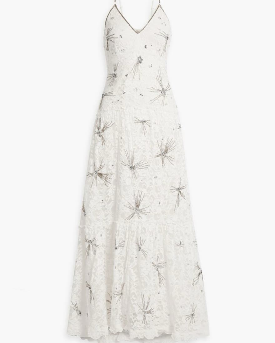LOVESHACKFANCY Celestia embellished cott - Image 1