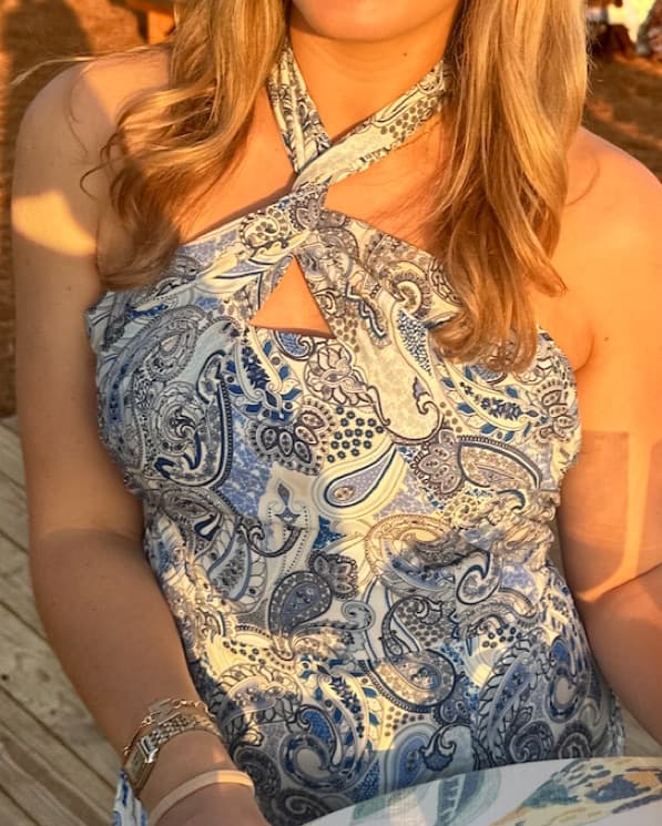 Revolve Paisley Halter Romper - Image 3