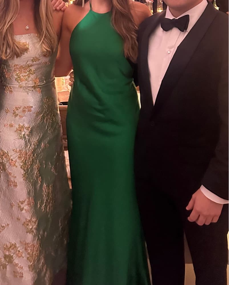Liv Foster Green Satin Dress - Image 2