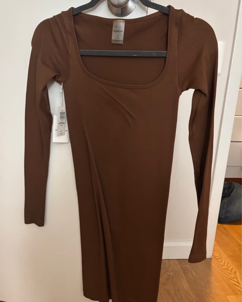 Aritzia Brown Knit Dress  - Image 3