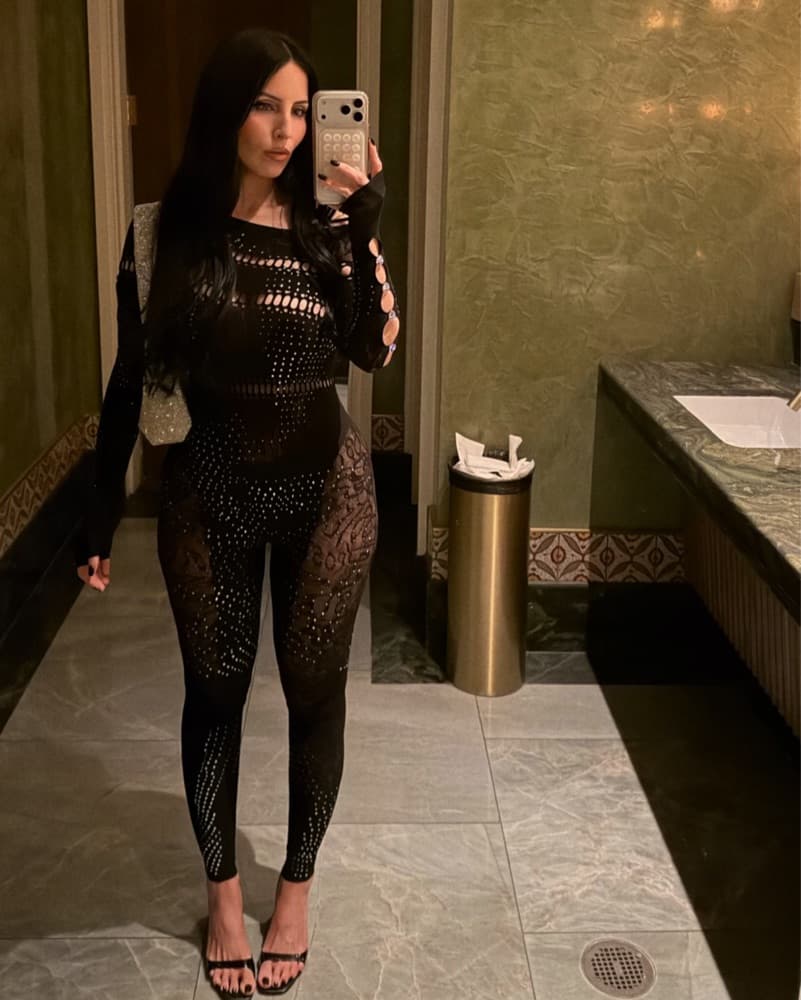 Ivy Long Rinestone Jumpsuit Black  - Image 1