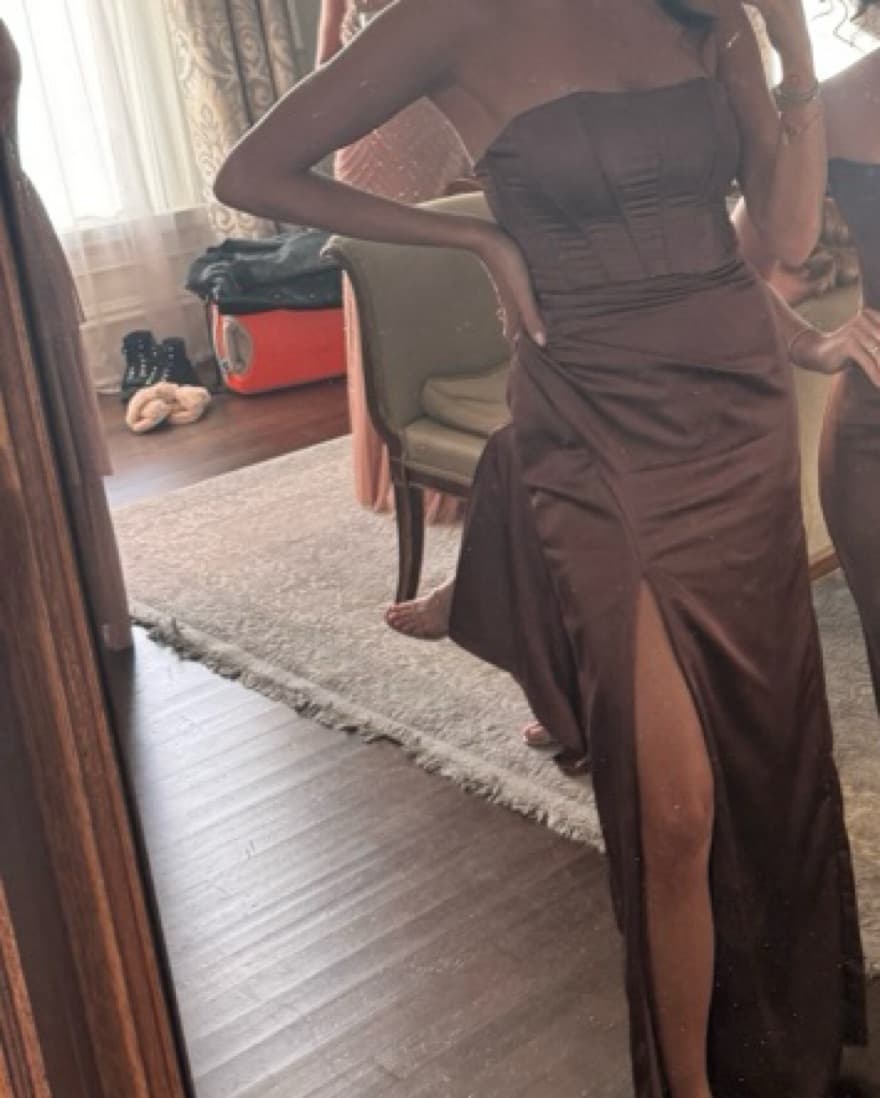Bellabridesmaid Brown Dress - Image 1