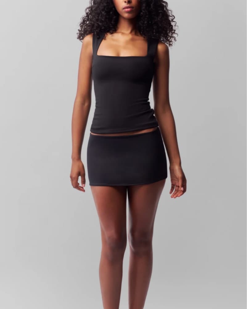 Guizio Micro Mini Stretch Skirt - Image 3