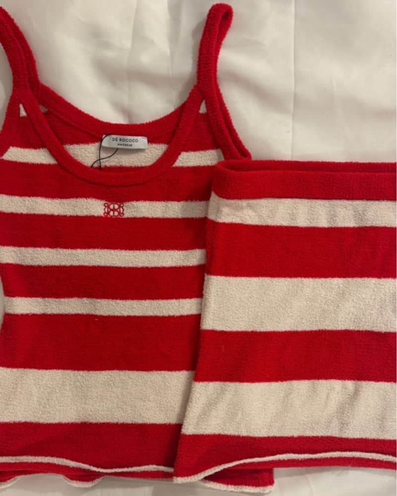 De Rococo Boucle Red stripe Set - Image 3