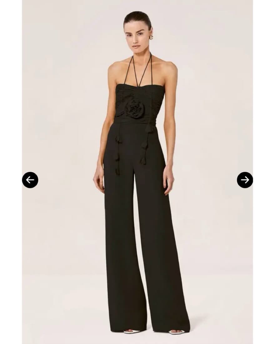 Alexis Katalia Black Jumpsuit 3D Rose - Image 1