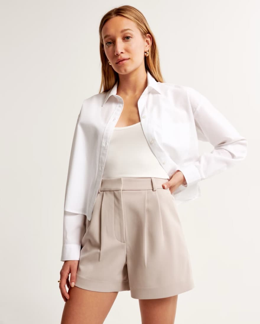 A&F Pleated Trouser shorts  - Image 1