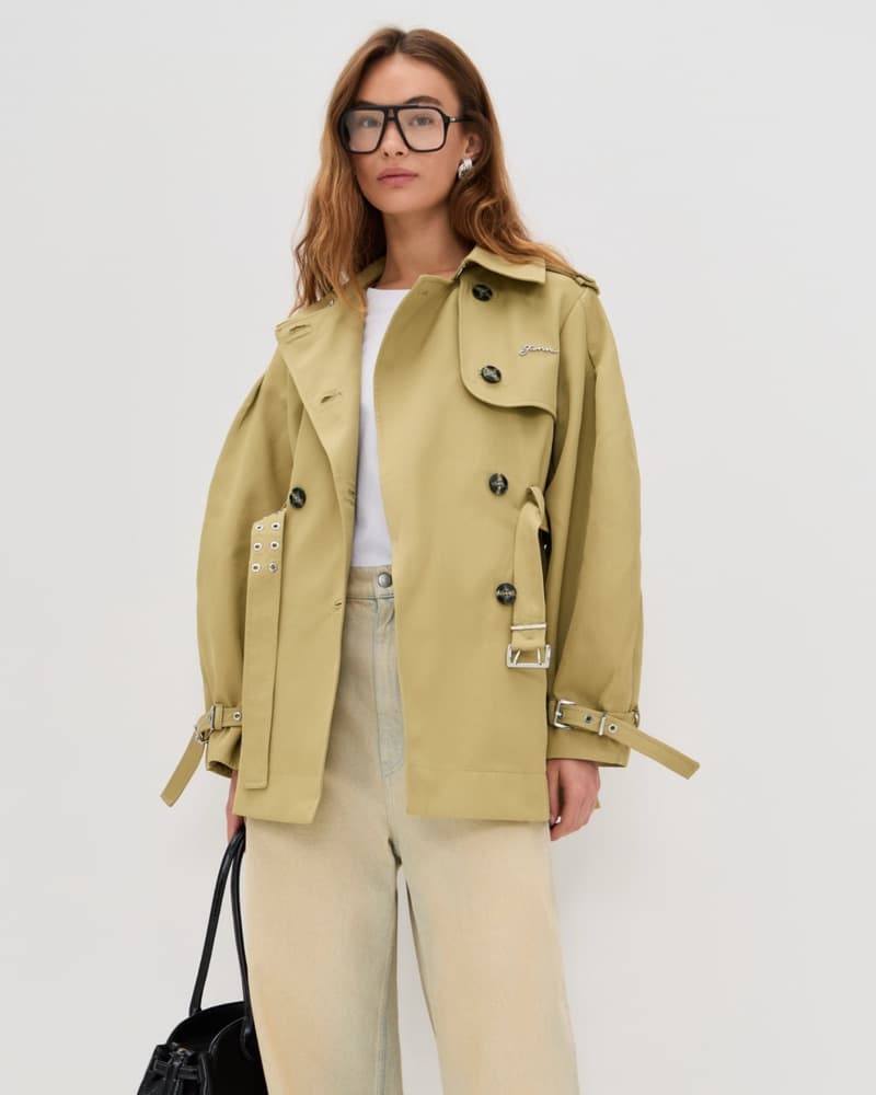 GANNI Twill Midi Trench Coat - Image 2