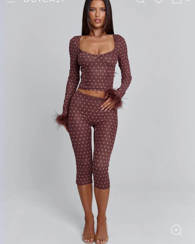 MAHRIA BROWN POLKA DOT SET - Image 1