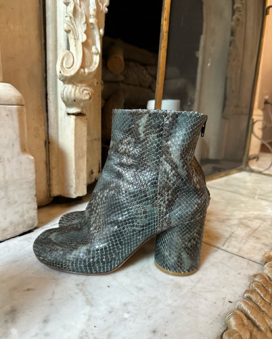 Maison Margiela reptile skin booties - Image 1