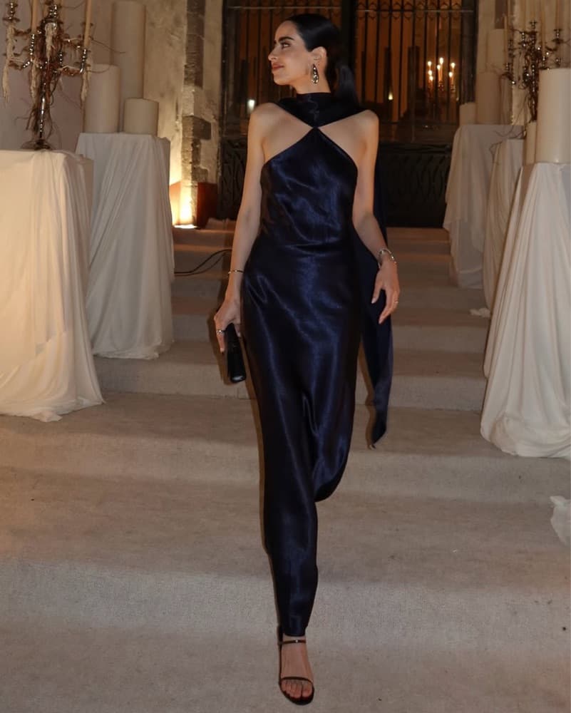 Amanda Uprichard Navy Ashton Maxi Dress - Image 3