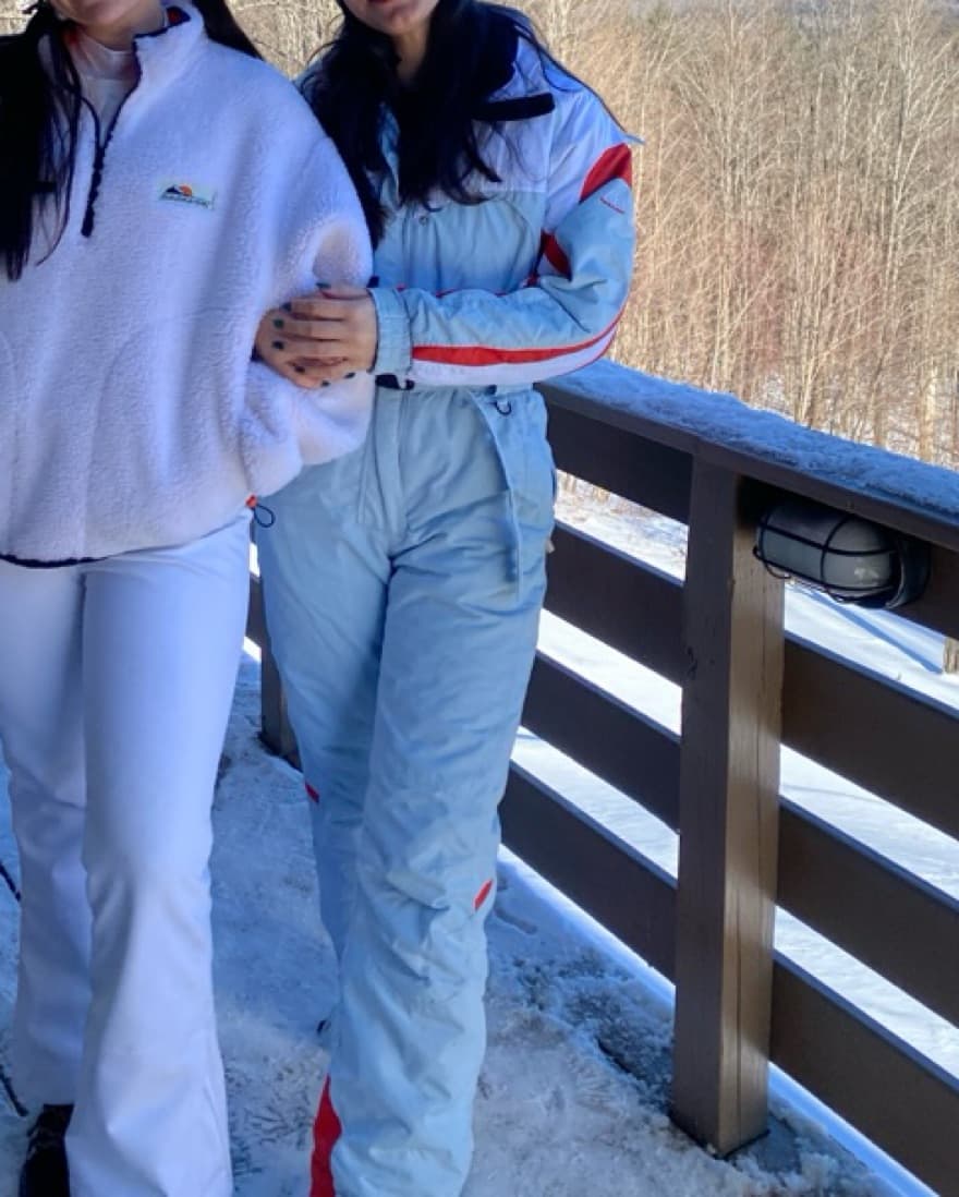 Vintage Baby Blue Ski Suit - Image 2