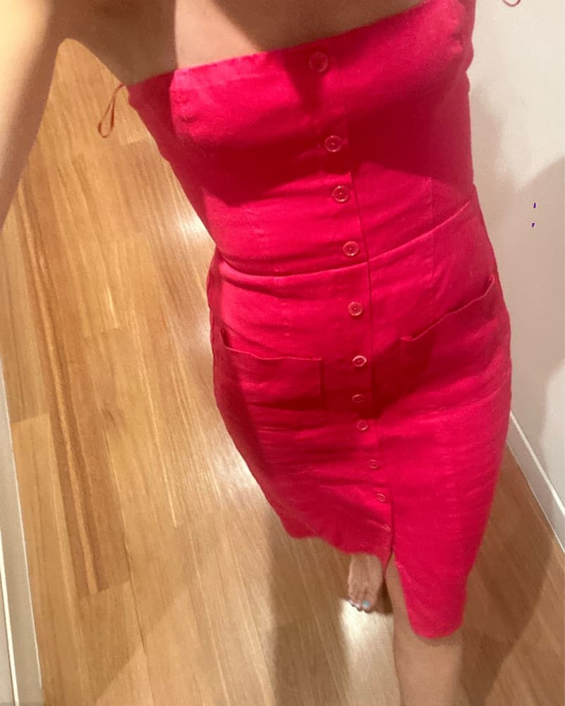 Reformation Vibrant Button-Down Dress - Image 1