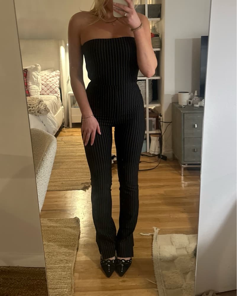 Pinstripe Jumpsuit - Image 1