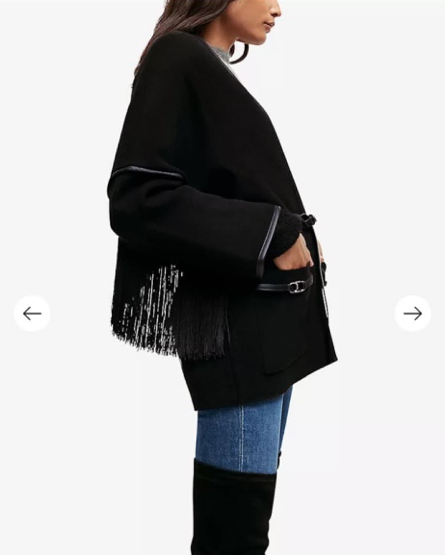 Maje Mathieu Fringe Belted Cardigan Wool - Image 2