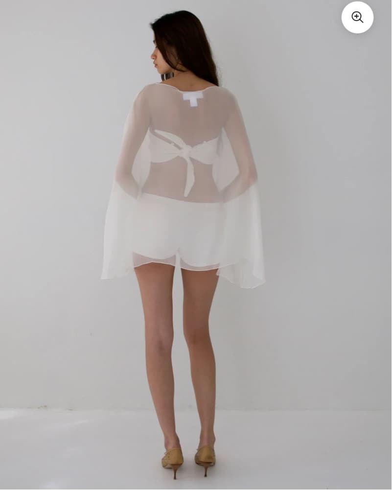 Buci Poncho Set In Ivory - Image 2