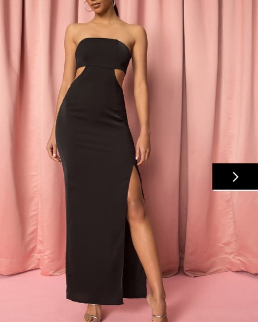 Black Maxi Cut Out Dress  - Image 2