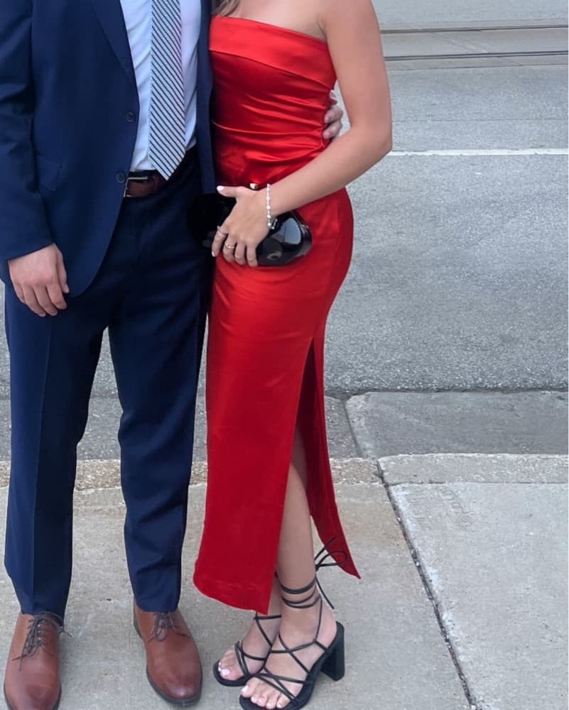 Red aritzia Satin Dress - Image 1