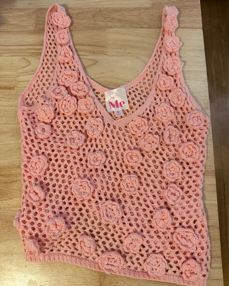 Crochet Flower Tank - Image 1