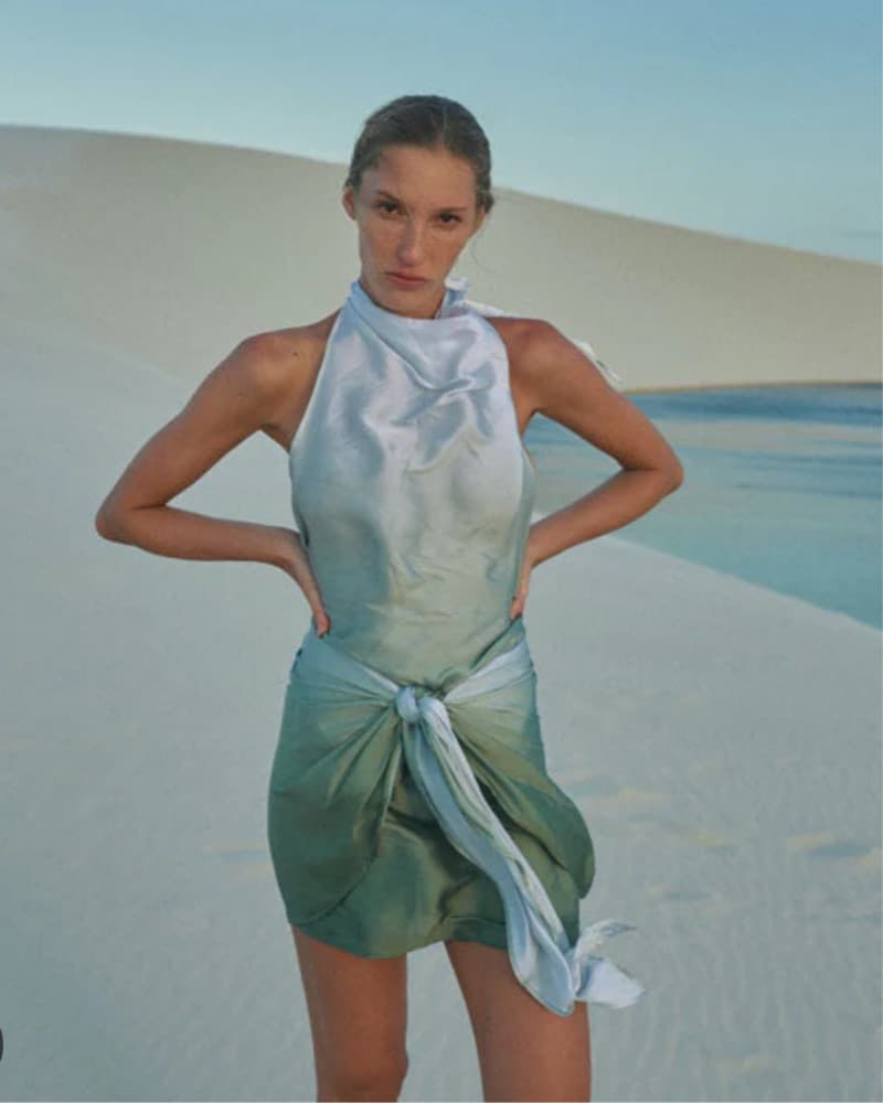 Baobab Green Ombre Mini Dress - Image 1