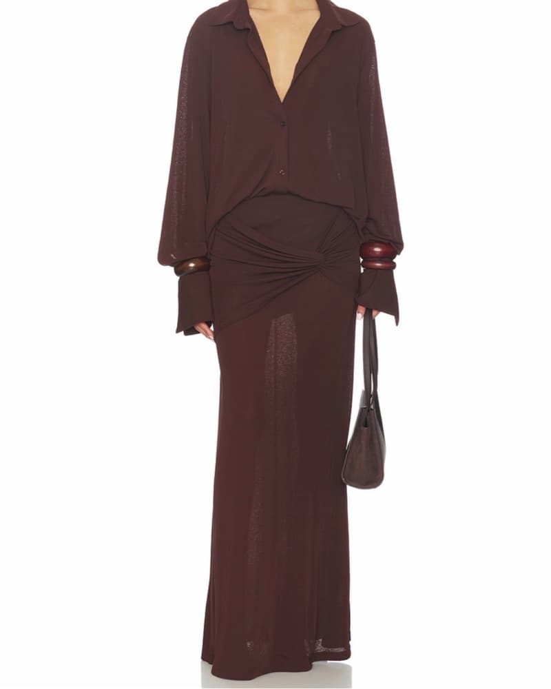Two Piece Maxi Skirt Set - Image 1