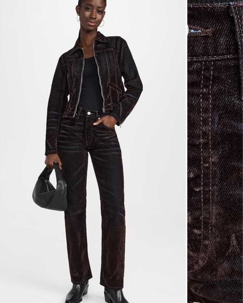 Re/done Brown Velvet Pants - Image 3