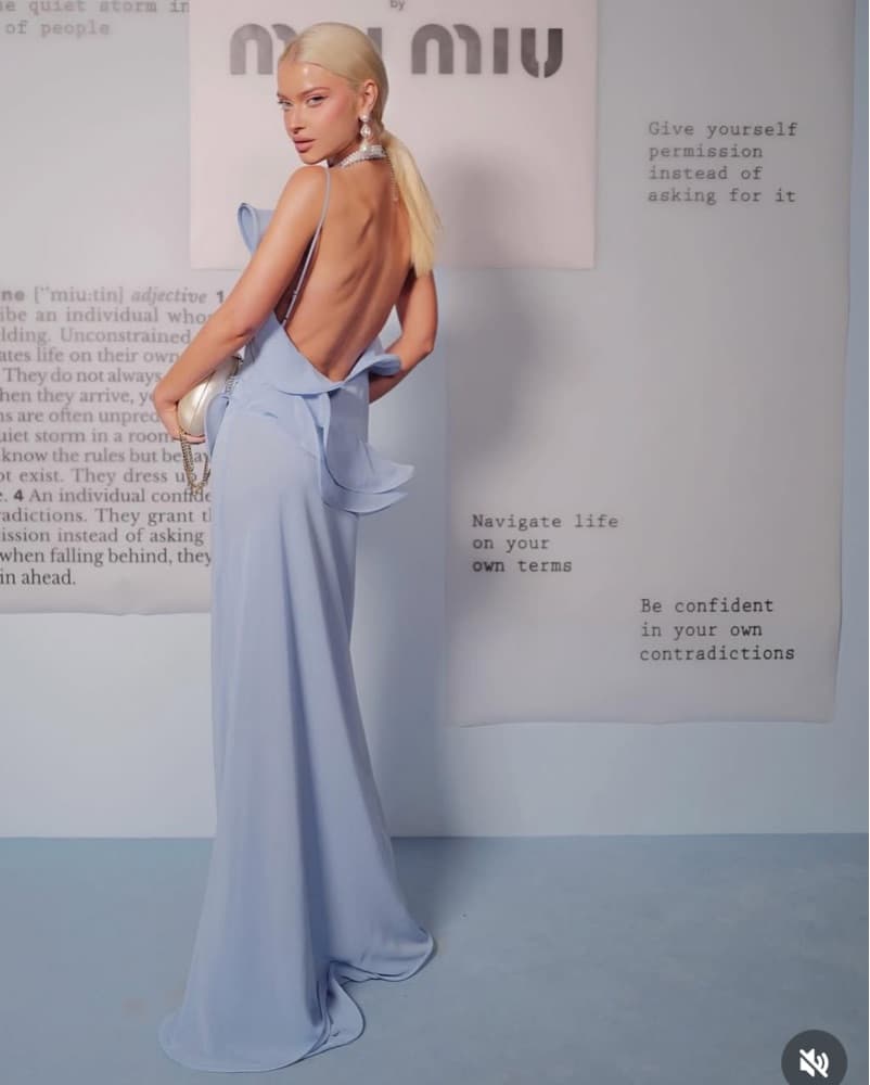 Selezza Chiffon Maxi In Blue  - Image 2
