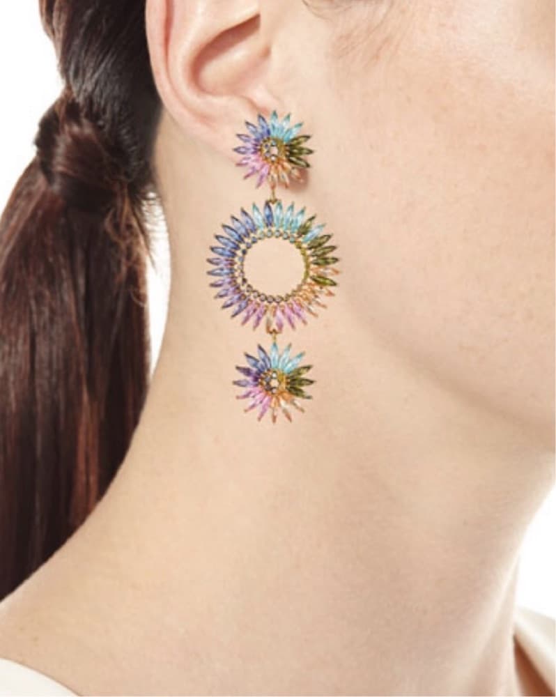 Madeline Lux Crystal Drop Earrings - Image 1