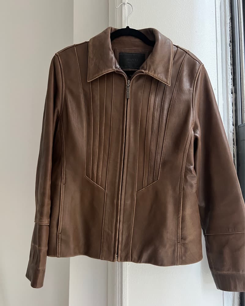 Brown Leather Jacket  - Image 3