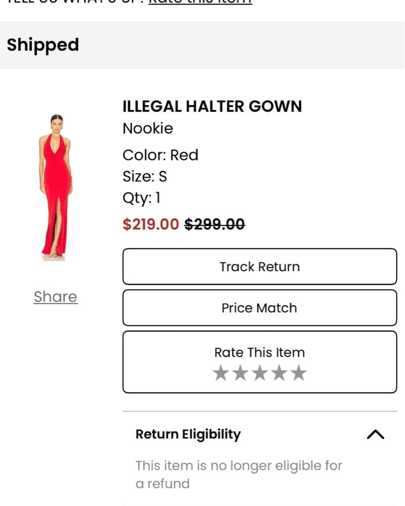 Red Revolve Dress - Image 1