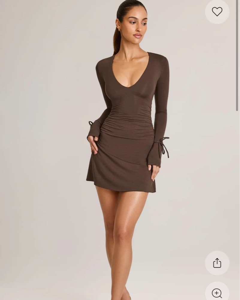 Oh Polly Modal Long Sleeve Mini Dress - Image 1