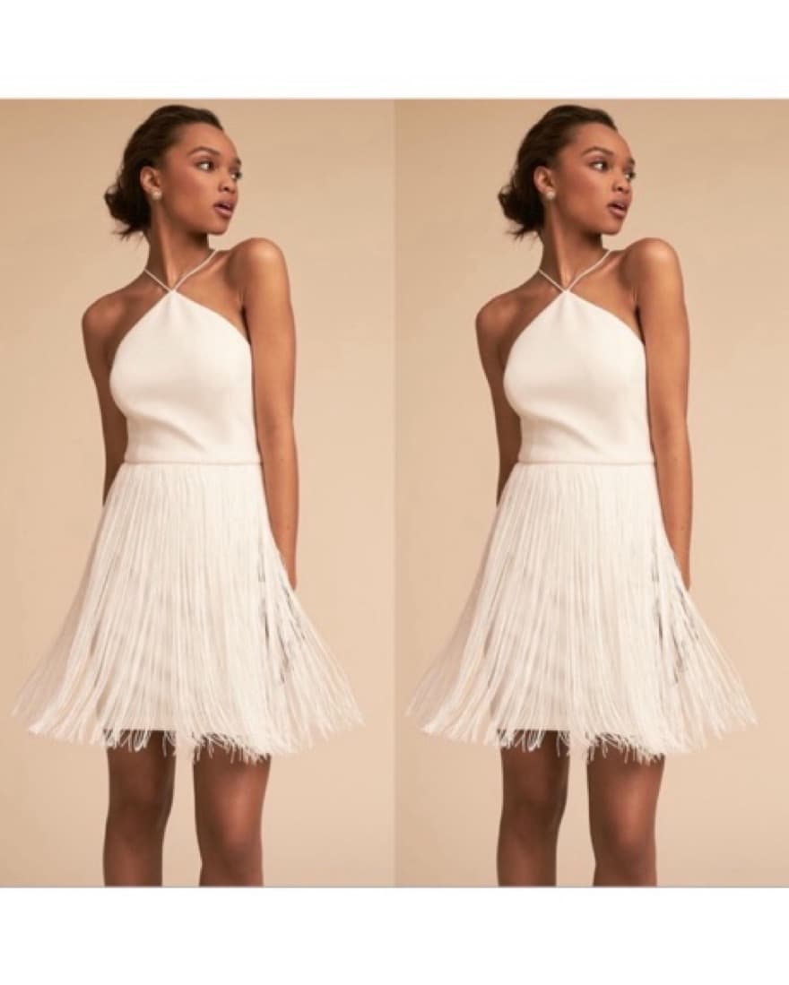 White Fringe Mini - Image 2