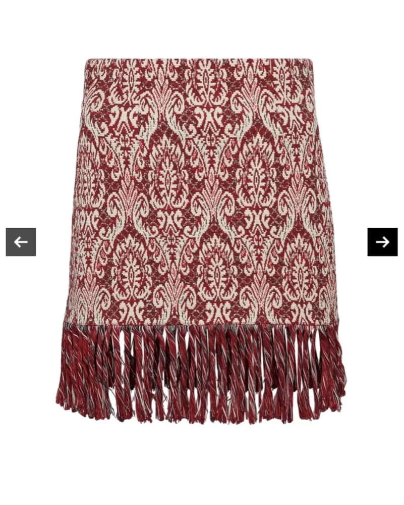 2019 Chloe Mini Skirt - Jacquard Fringe - Image 1