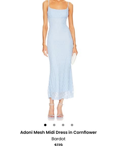 Light Blue Midi Formal Dress - Image 2