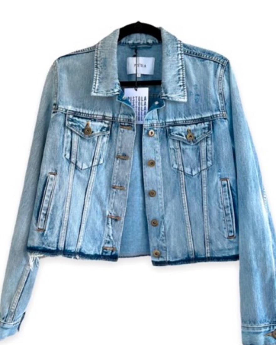Pistola Distressed Denim Jacket - Image 2