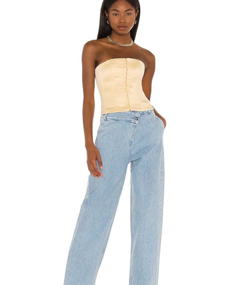 Butter yellow Danielle Guizio Corset - Image 4