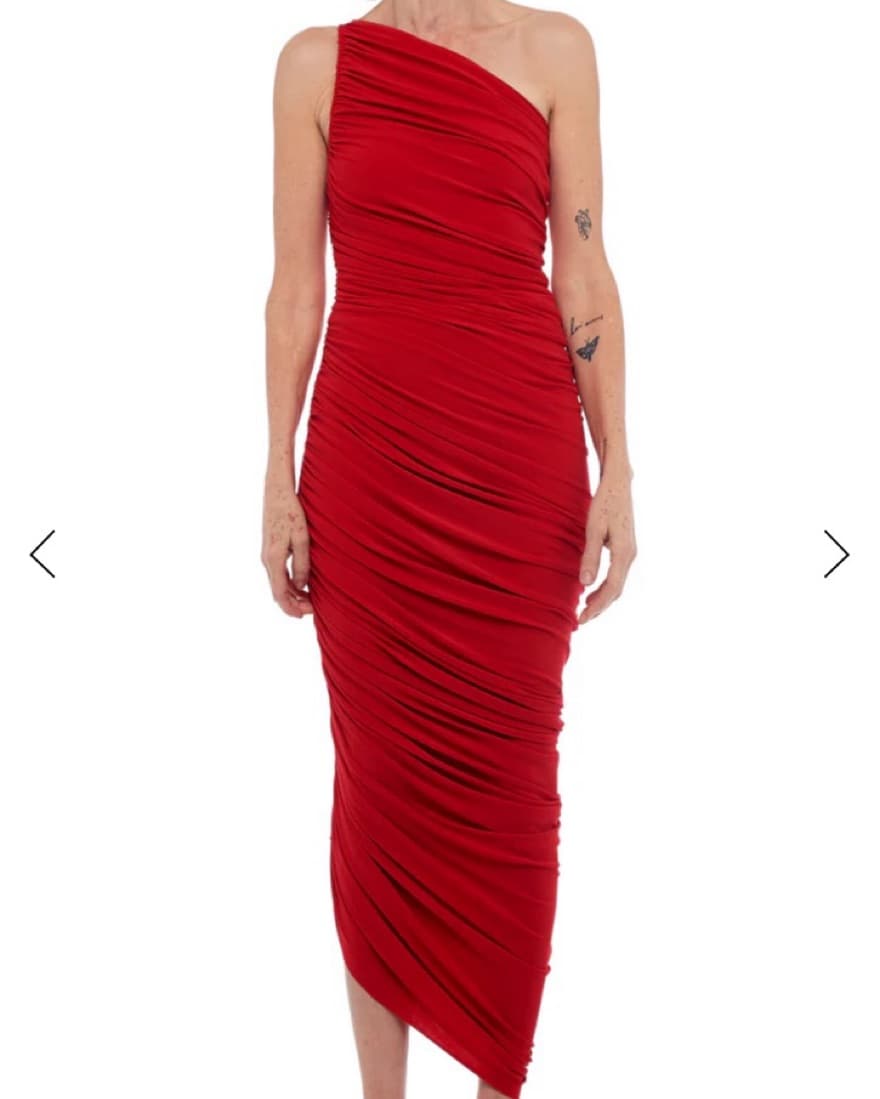 Norma Kamali Diana Gown Red - Image 3