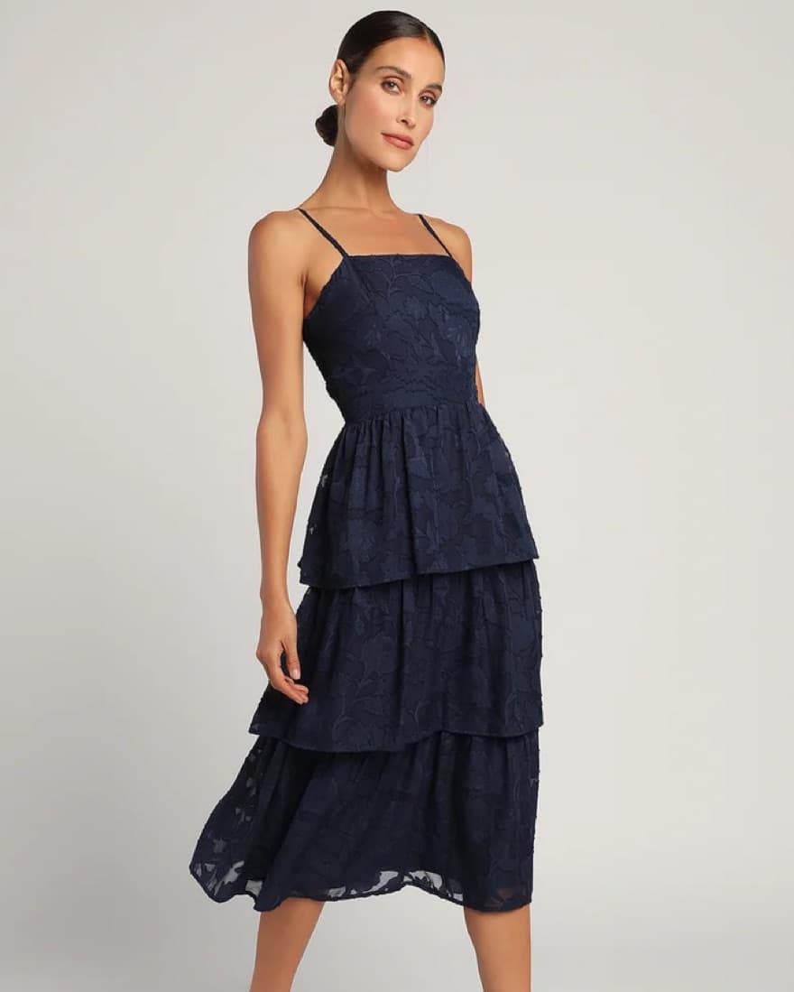 Navy formal dress - Image 2