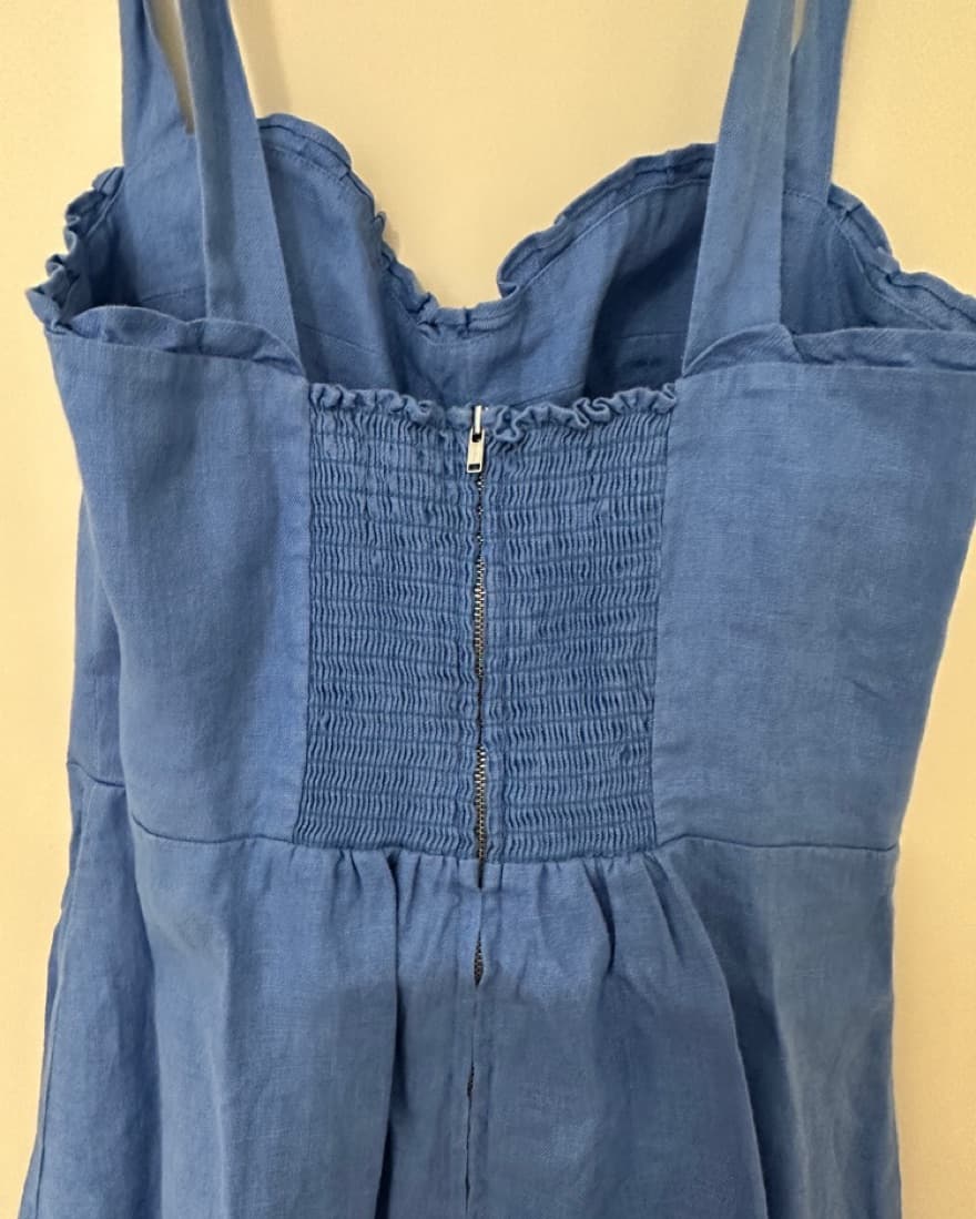 Reformation Desiree Linen Mini Dress - Image 3