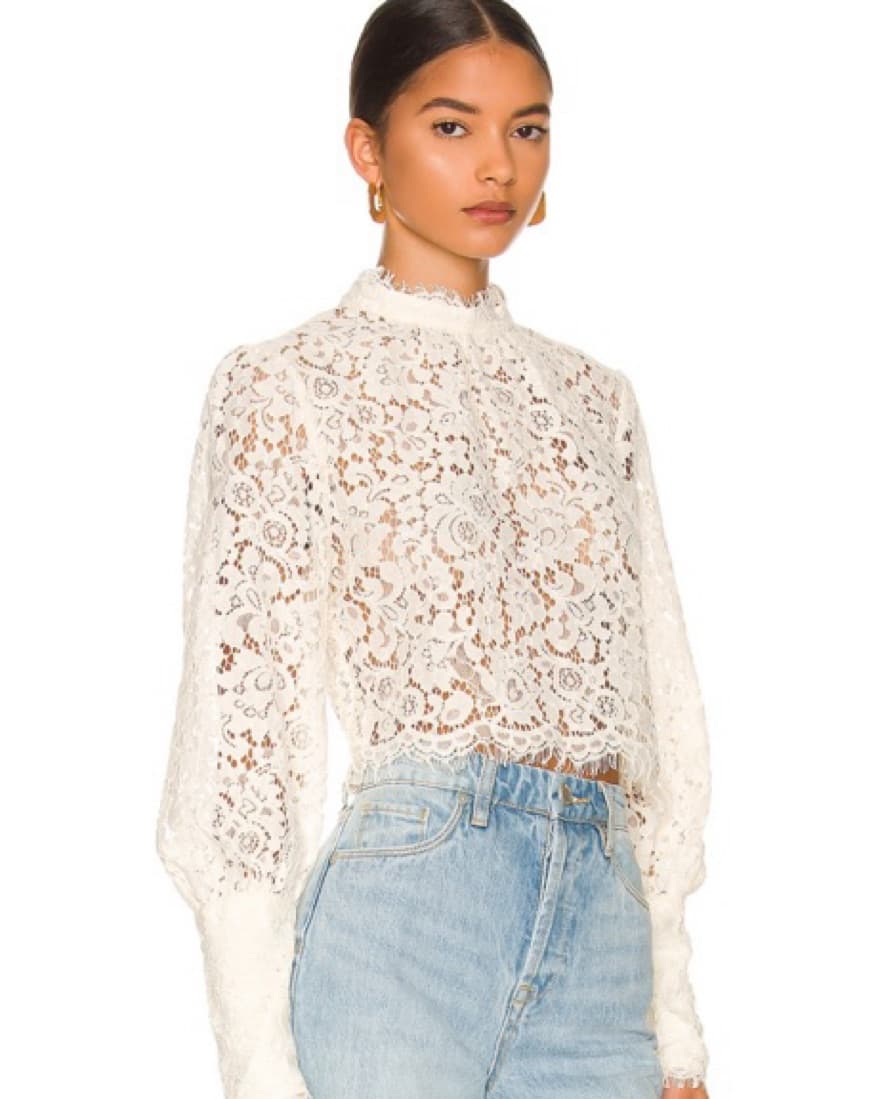 Bardot Lace Blouse - Image 2